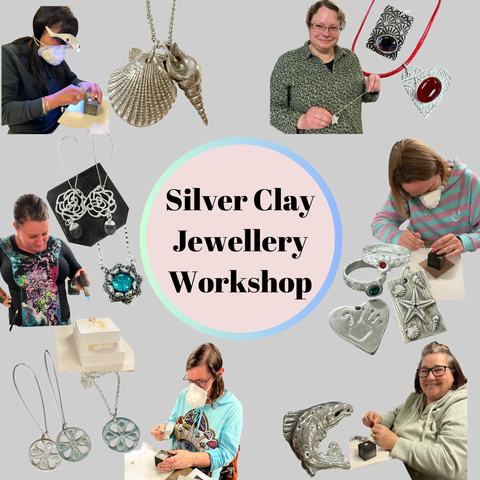 Silver Clay Workshop for 4 people (£70 p/p) - Silver Magpie Fingerprint Jewellery