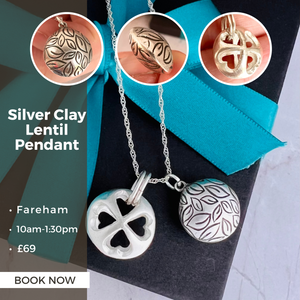 Silver Clay Lentil Bead Workshop (Fareham, Fri 26th April) - Silver Magpie Fingerprint Jewellery