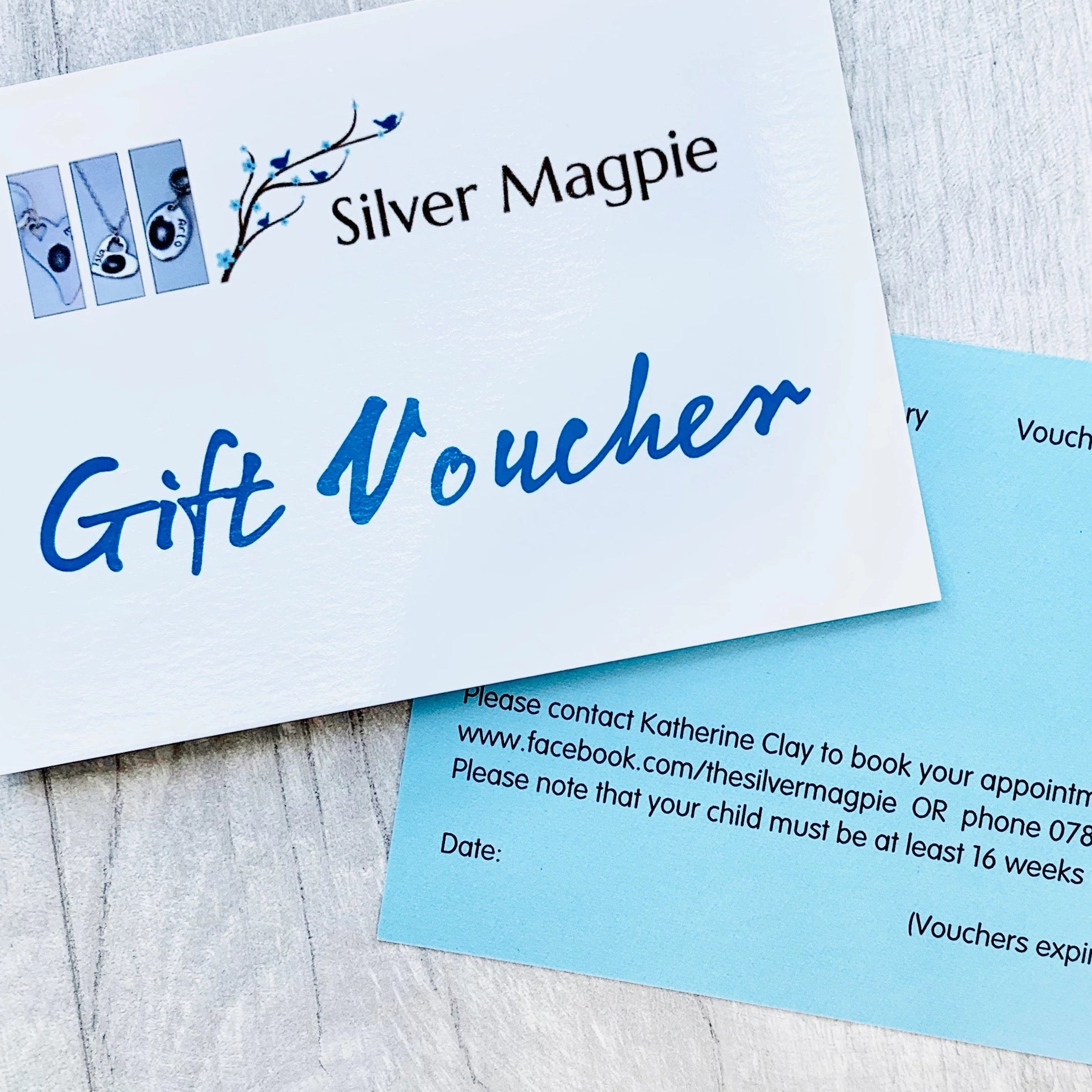Gift Voucher - Silver Magpie Fingerprint Jewellery